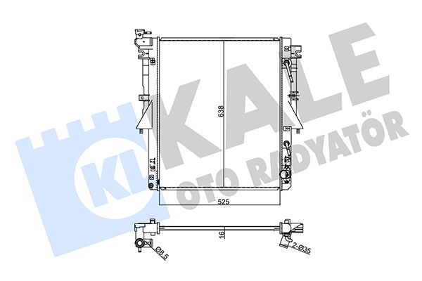 KALE 355065 Radyatör Al/Pl/Brz L200-Tirton-Fiat Fullback At