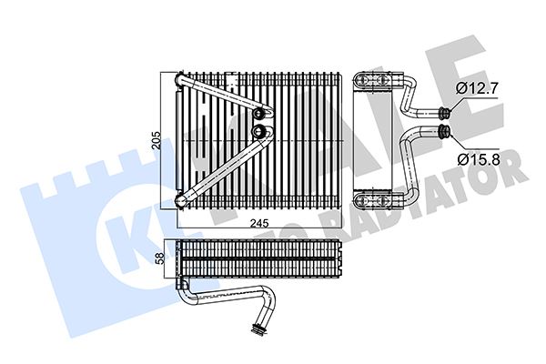 KLR-349990 Evaporator (Fiat Doblo Punto 1.2 1.4 1.6 16v 1.3 Jtd 1.9 Jtd 05-)