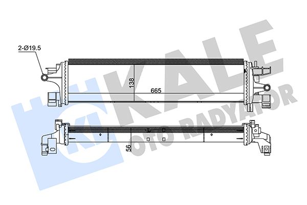 KALE 350805 Turbo Radyatörü Ford Focus-Cmax-Kuga 15> 1.5 Ecoboost
