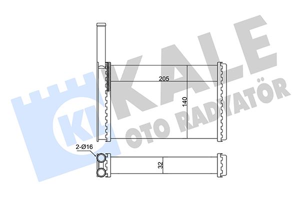 KALE 352060 Kalorifer Radyatörü Ford Fiesta 89>