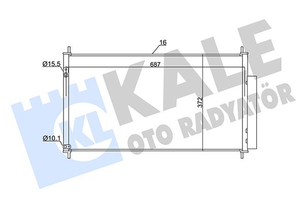 KALE 350605 Kondenser Al/Pl/Brz Civic Ix