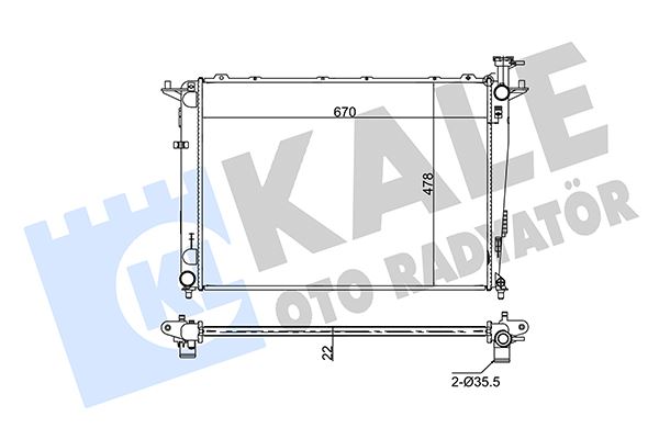 KLR-351260 Motor Su Radyatoru Kia Sorento 2009-/ Manuel