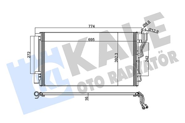 KALE 350620 Kondenser Al/Pl/Brz Grandeur-Sonata Vi-Kia Cadenza-Optima