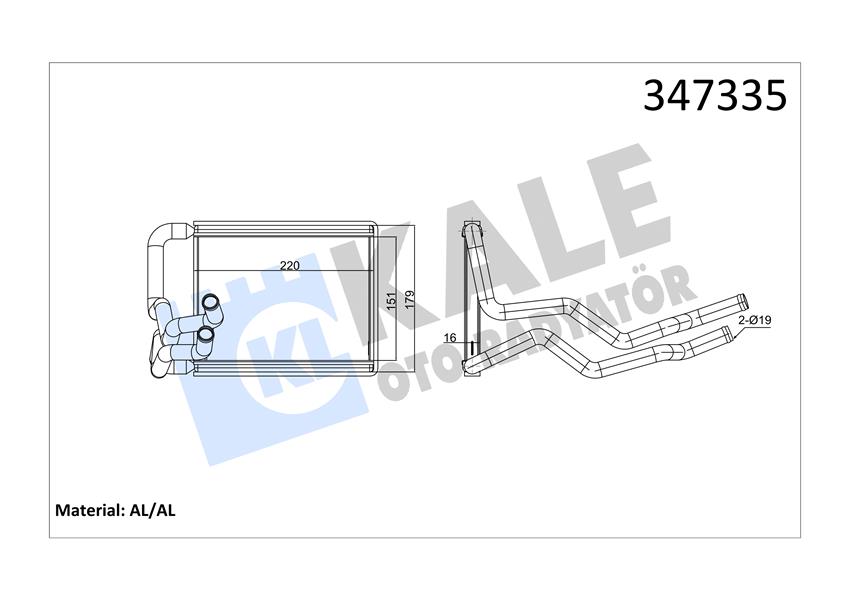 41-2123B Kalorifer Radyatoru Brazing Hyundai Elantra (Hd) 1.6 Crdi 2007-2011