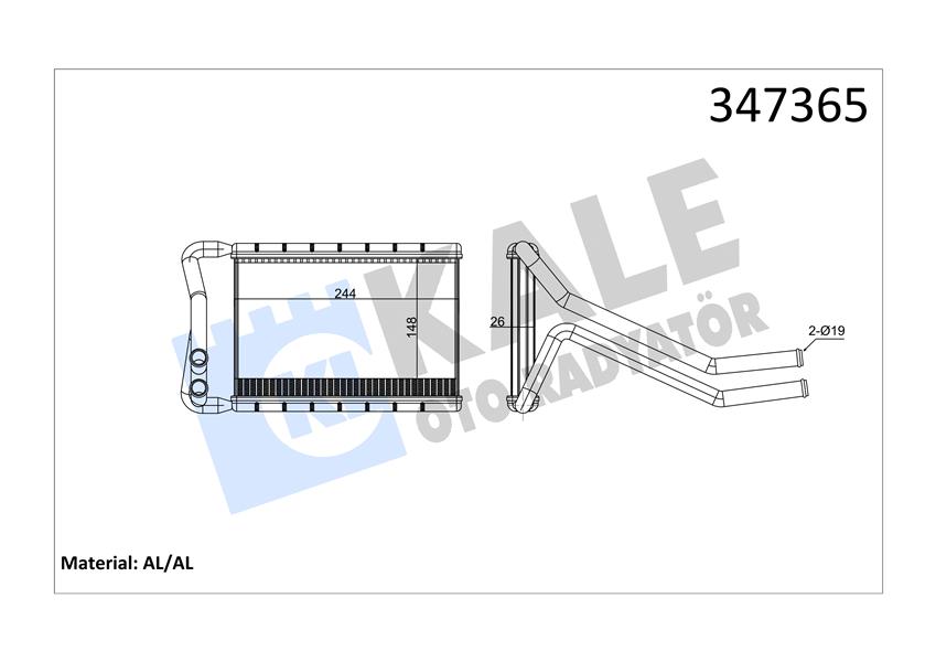 41-2129B Kalorifer Radyatoru Brazing Hyundai Santa Fe Iii (Dm, Dma) 2.0 Crdi - 2.2 Crdi 2012-