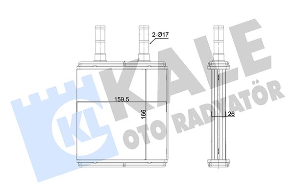 KALE 352110 Kalorifer Radyatörü Hyundai Getz 1.5l D4fa 06-09 - Aleminyum