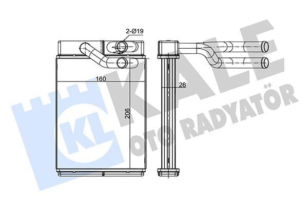 KALE-352115 Kalorifer Trajet 2.0 Crdi-2.0 16v - 2.7 V6 24v 99=> Al Pl Brz