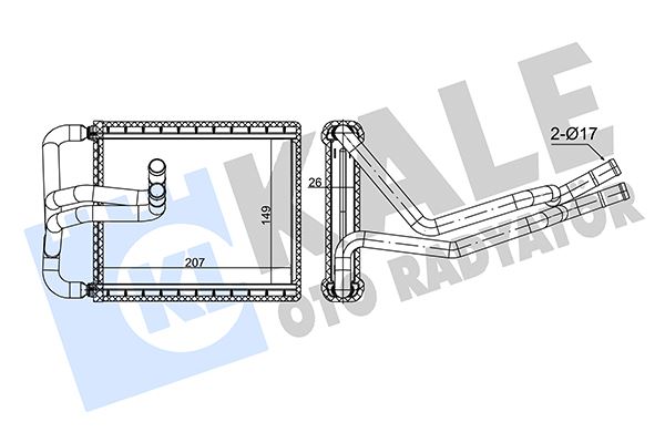Kalorifer Radyatörü Hyundai Tucson (Borulu) [26mm] [Brazing Al/Al]