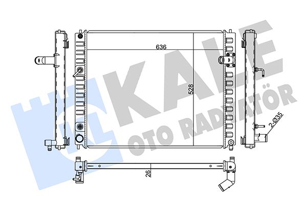 45-3206 Yag Sogutucusu Tek Opel Astra H 1.7 Cdti 2004-2010/ Meriva A 1.7 Cdti 2003-2010