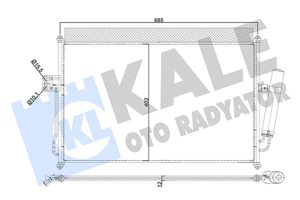 KALE 354030 Kondenser Al/Al Isuzu D-Max