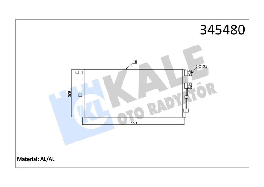 KALE 345480 Klima Radyatoru Jaguar X-Type I X400 03>09