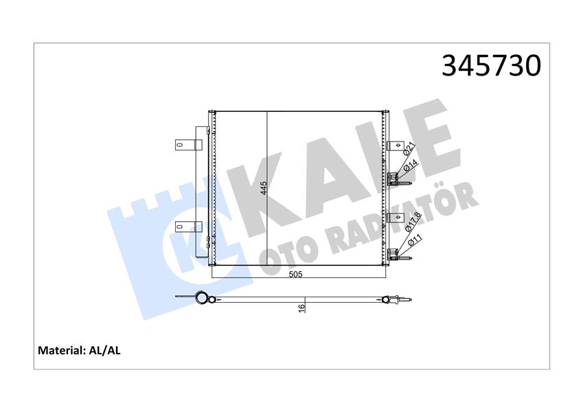 KALE 345730 Klima Radyatoru Jaguar S-Type Ii X200 Xf X250 Xk Ii X150