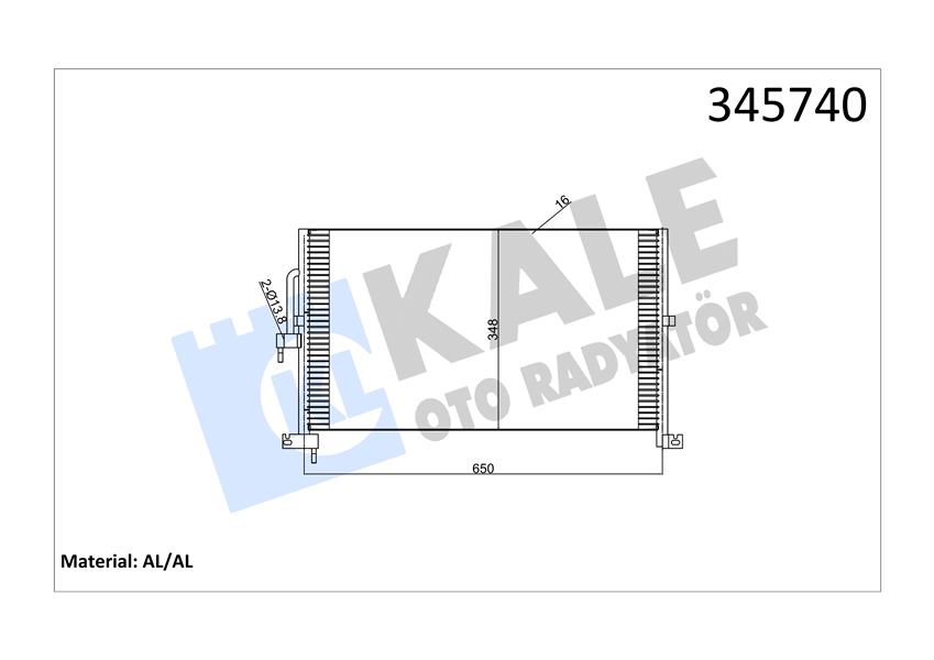 KALE 345740 Klima Radyatoru Jaguar X-Type I X400
