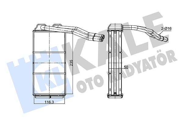 KALE 352090 Kalorifer Radyatoru 18 K4f - 20 T2n Freelander I L314 98>06
