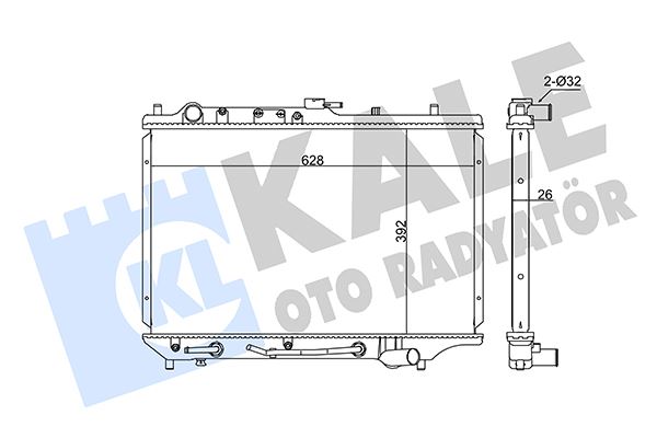 KALE 345960 Radyatör Al/Pl/Brz Mazda 323 F Iv