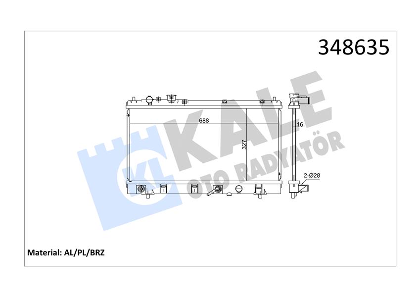 KALE 348635 Radyatör Mazda 323 2000>2003
