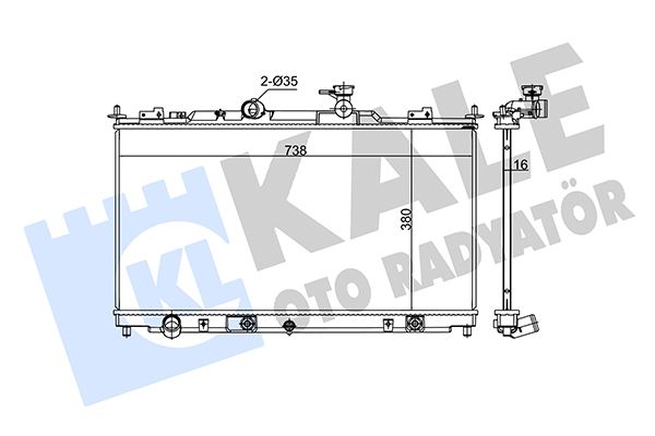 KALE 351255 Radyatör Al/Pl/Brz Mazda 6 Gs