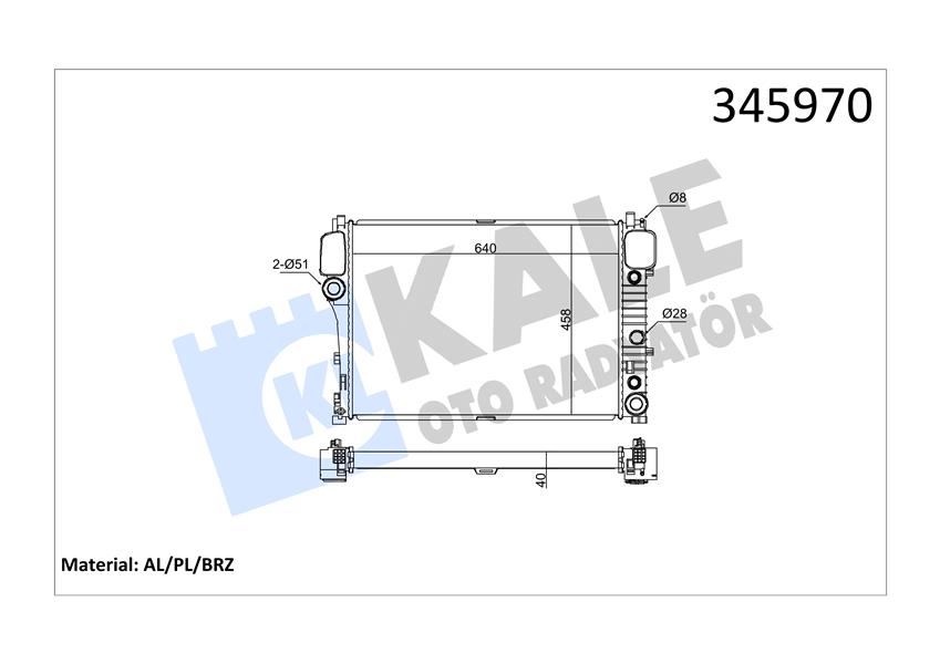 KALE 345970 Motor Su Radyatoru Mercedes S-Class W221 05>13
