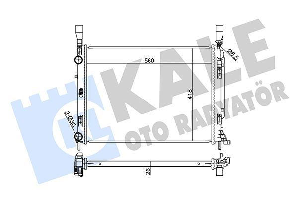 45-1816 Yag Sogutucusu Tek Fiat Egea - Doblo Iv 1.6 Mjt 2015-/ 500l - 500x 1.6 Mjt 2012-/ Bravo Ii 1.6 Mjt 2006-/ Alfa Romeo Giulietta 1.6 Jtd 2010-/ Jeep Renegade 1.6 Crd 2014-