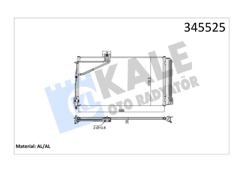 KALE 345525 Klima Radyatoru Mercedes Slk-Class R171