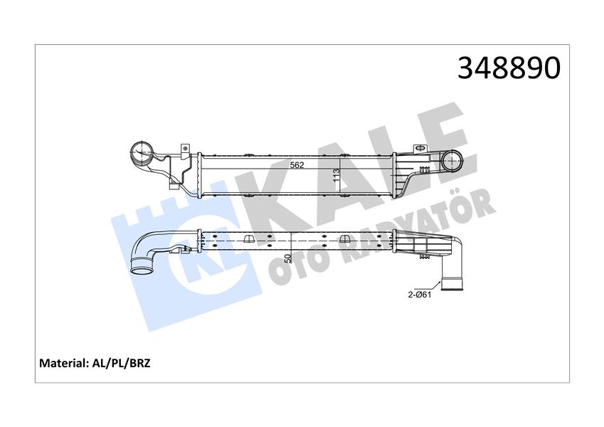 KALE 348890 Turbosarj Radyatoru Mercedes E-Class W210 S210