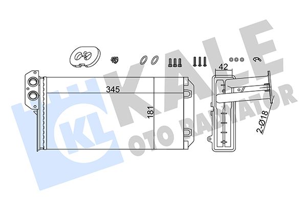 KALE 355280 Kalorifer Radyatoru Mercedes Sprinter B901>B905 . Vw Lt 28-35-46