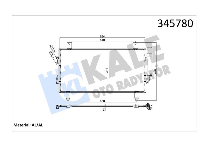 Klima Radyatoru Mitsubishi Outlander Iii 2.0 12- (Kurutucusuz)