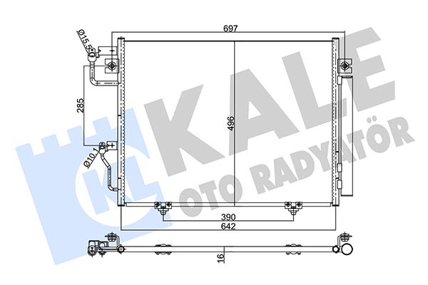 KALE 350635 Kondenser Al/Pl/Brz Pajero Iv