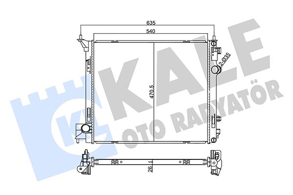 KALE 355545 Radyatör Nissan Qashquai / Xtrail 1.6l 2013