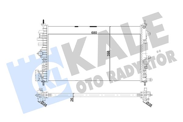 KALE 355650 Radyatör Brazing Opel Insignia A-Vauxhall Insignia Mk I Radyatör