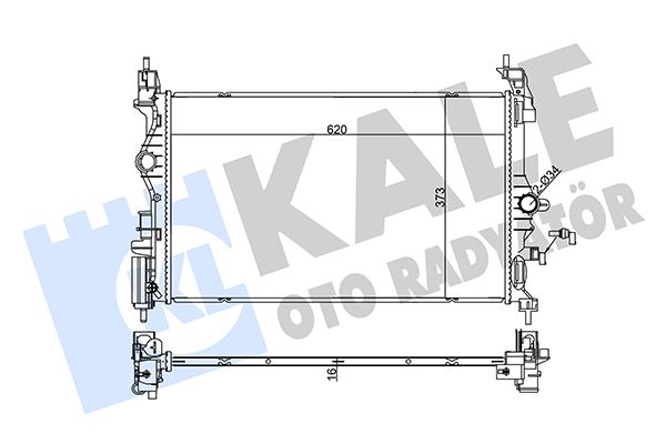 KALE 355560 Su Radyatörü Brazing Opel Corsa E 15>19 Adam 14>19