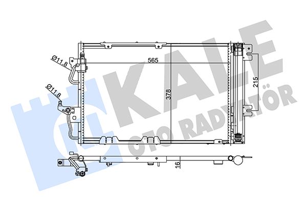 KALE 350650 Kondenser Al/Pl/Brz Astra H-Zafira B-Vauxhall Astra Mk V-Zafira Mk Ii