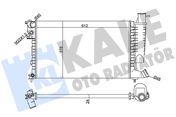 16-1844 Su Radyatoru Mekanik Fiat Ducato 2.3 Mjt 2014- / Citroen Jumper 2.2 Hdi 2014- / Peugeot Boxer 2.2 Hdi 2014-