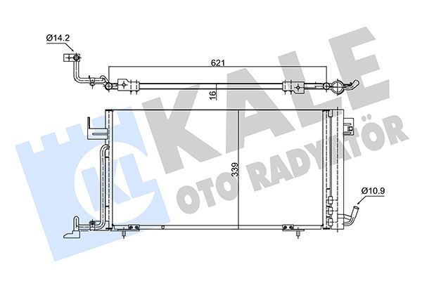 KALE 350660 Klima Radyatörü Kondenseri P306 94>02 Xsara 99>05 1.4 Hdi-1.8d-1.9d-1.9 Td-2.0hdi 97 > Oto.-Mek.