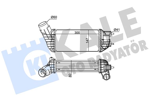KLR-350825 Turbo Radyatoru Intercooler (Peugeot 308 , 3008 , 5008 - Citroen C4 I-Ii , Ds4 , Ds5 2.0hdi 09- Brazing