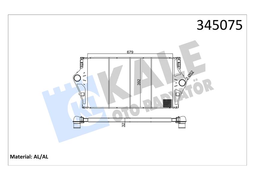KALE 345075 İntercooler Al/Pl/Brz Espace Iv-Lagunaii-Vel Satis