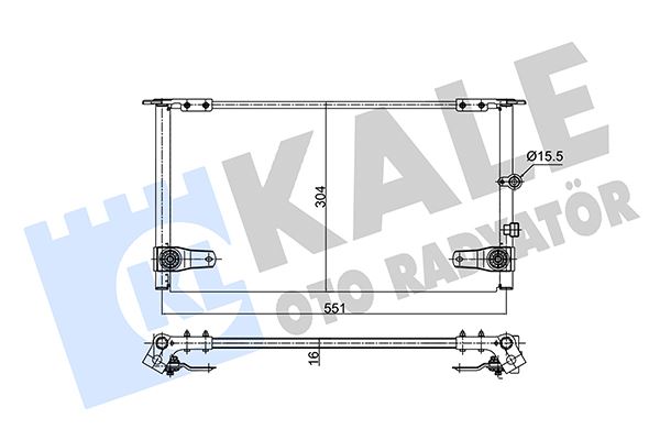 MGA-82552 Klima Radyatoru Toyota Hilux Pickup 2.5 D4d 2001-2005
