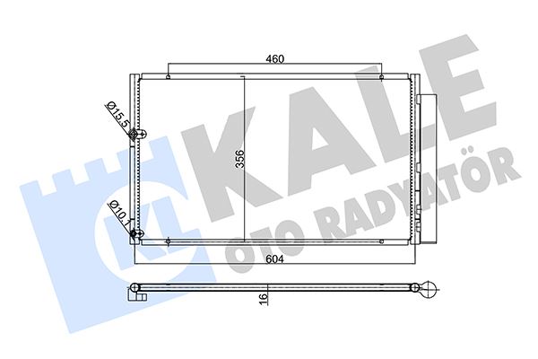 KALE-352625 Kondenser Prius 1.5 Hybrid 03=>