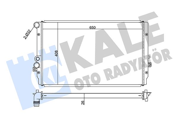 KALE 351905 Radyatör Al/Pl/Brz Leon-Toledo Ii-Volkswagen Bora-Golf Iv 1.9 Tdi 00 >