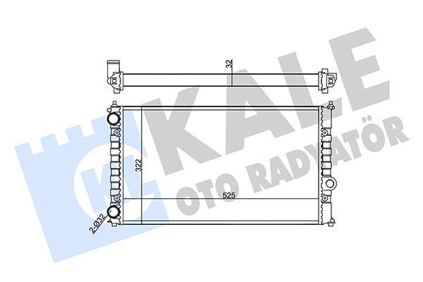 KALE 355590 Radyatör Polo Classic 1.6 96-01 -Seat Cordoba-Ibiza-Inca 1.8i 93-99 Alm Mekanik 525x322x23