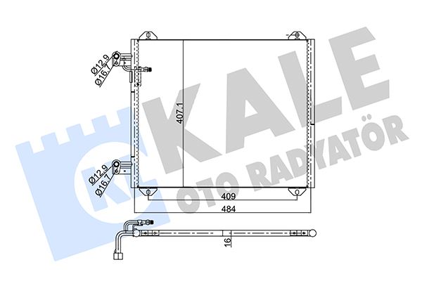 KALE 352615 Kondenser A2 1.4 16v-1.4 Tdi 00 >