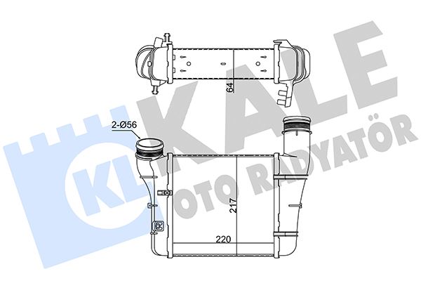 KALE 352375 İntercooler A4 1.9tdi 04 >-2.0 Tdi 00 > -A6 1.9 Tdi 01 >04