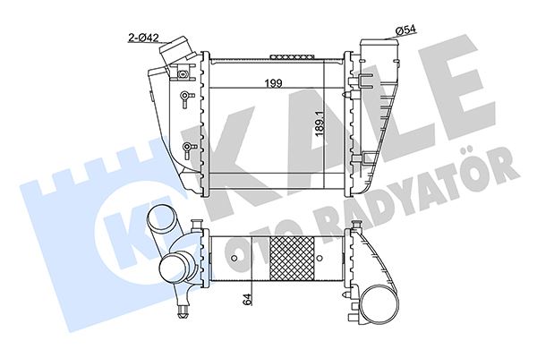 KALE 352385 İntercooler A4 2.5 Tdi 03 >