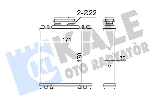 KALE 355245 Kalorifer Brazing A1-Ibiiza Iv-Ibiza Iv-Toldeo Iv-Fabia Iii-Rapid-Polo