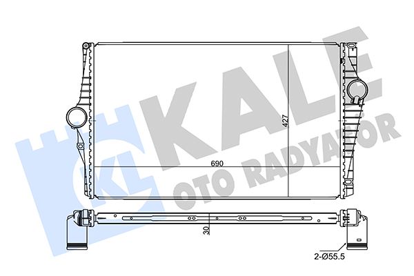 KALE 350840 Turbo Radyatörü Volvo Xc90 I D3 D5 2002-2014 Xc90 T6 2002-2006