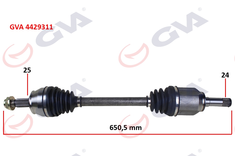 GVA 4429311 Komple Aks Ön Sol Egea 1.3 Mjt Mt 15- İç Aks Kafali