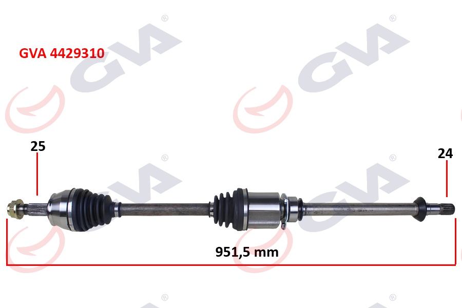 GVA 4429310 Komple Aks Ön Sağ Egea 1.3 Mjt Mt 15- İç Aks Kafali