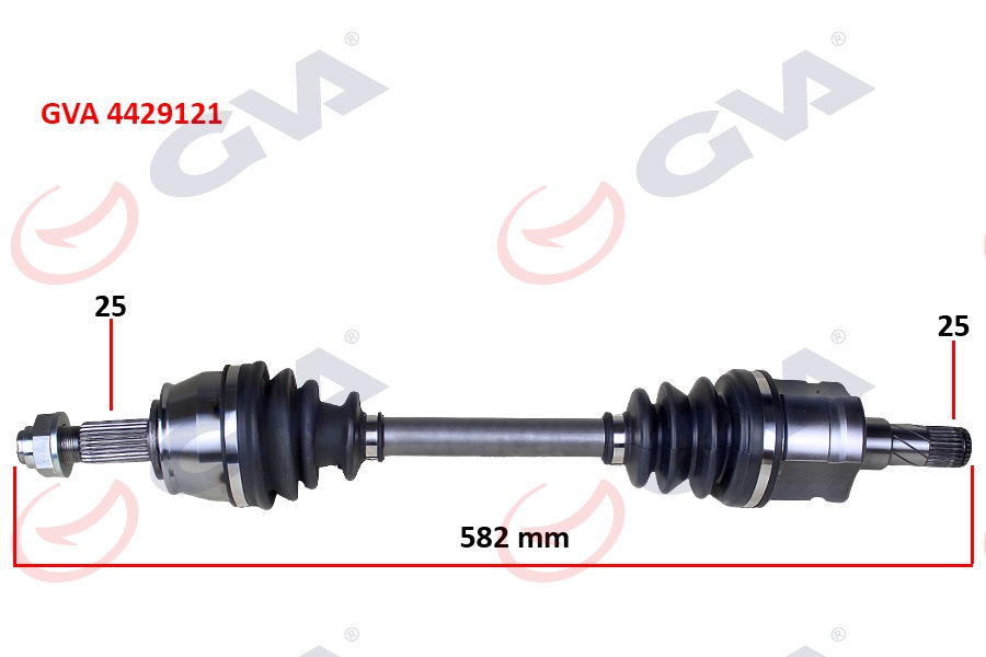 GVA 4429166 Komple Aks Sol Linea 1.6 Mjt 07- Fiorino 1.3 Mjt A/T 08-13 İç Aks Kafali