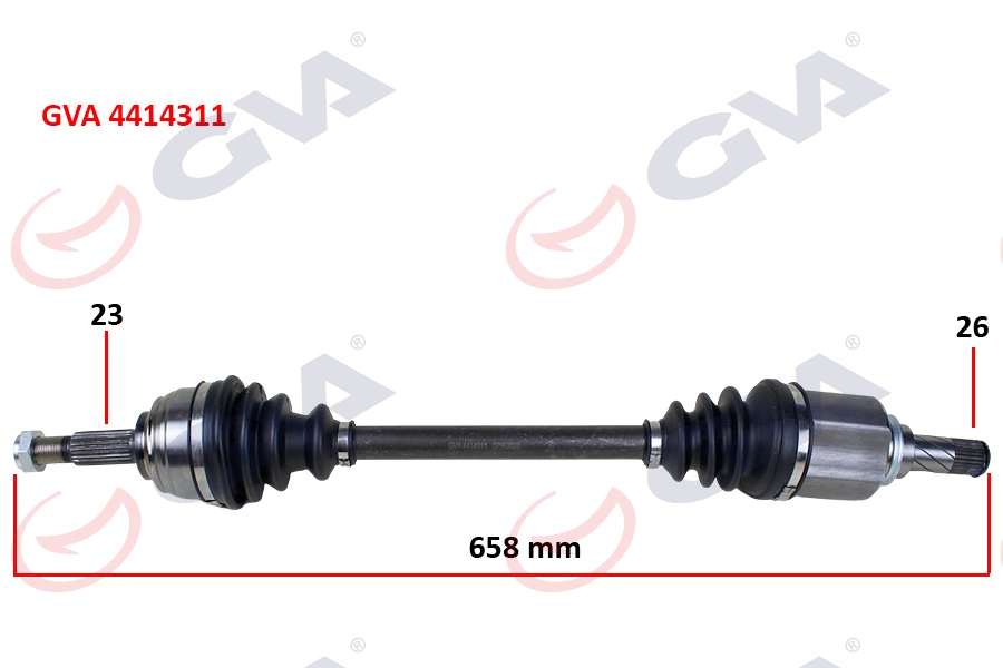 GVA 4414311 Komple Aks Sol Clio Iv 0.9 Tce A/T 12- 6 Vites