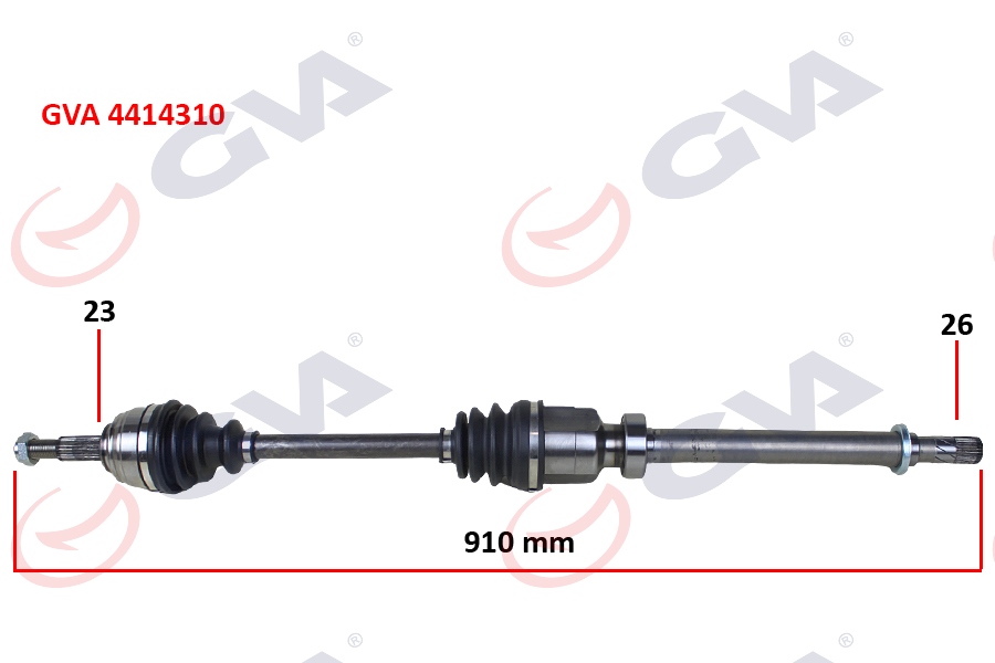 GVA 4414310 Komple Aks Sağ Clio Iv 0.9 Tce A/T 12- 6 Vites